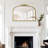 Kiany Glass Arched Wall Mirror with Durable Iron Frame -668868098-658924789