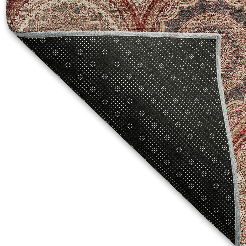 Tapis paprika de qualité supérieure lavable à la machine Prisco, Rectangle 10 pi x 14 pi