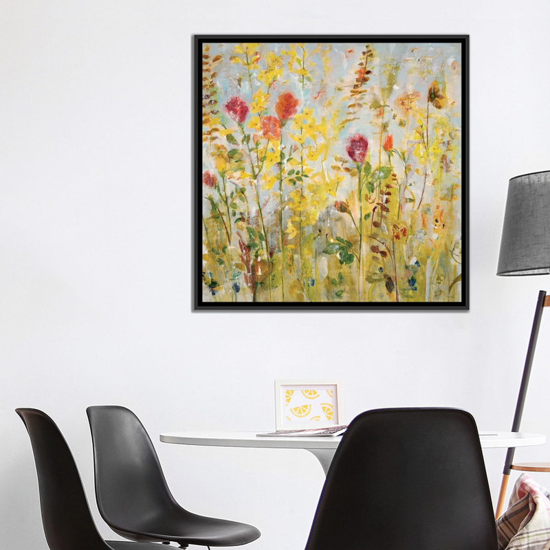 «Spring Medley», reproduction sur toile, H 18 po x l 18 po x P 1,5 po, Toile avec cadre flottant noir, Pas de tapis