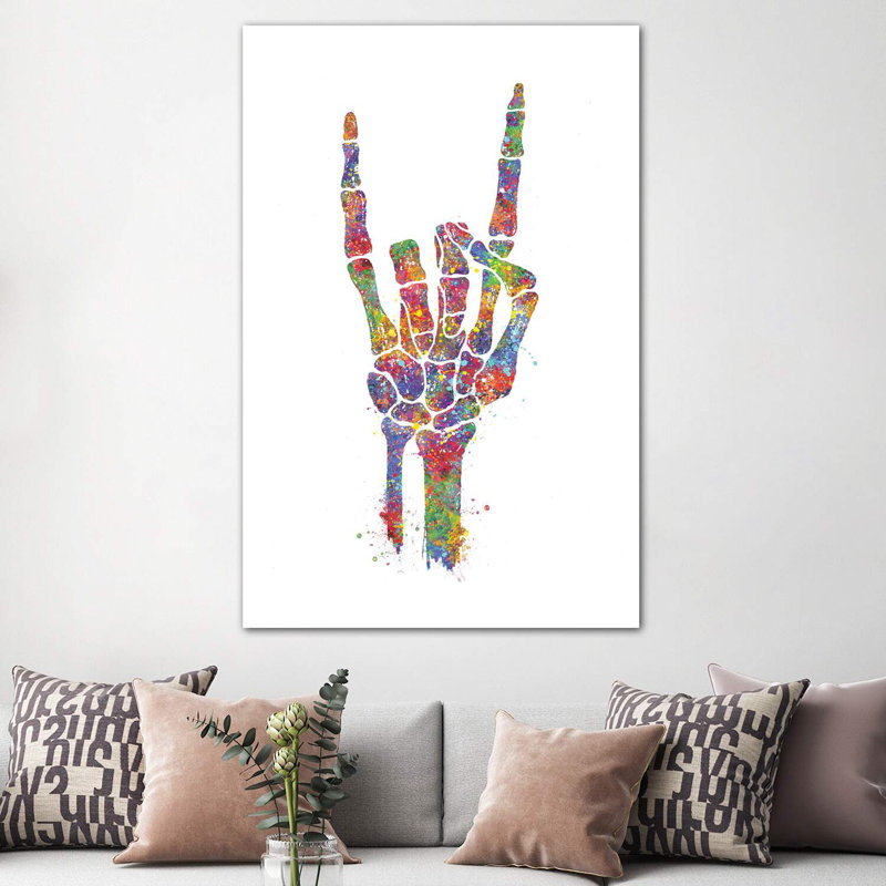 «Skeleton Hand» - reproduction, Toile tendue, H 60 po x l 40po x P 1,5 po