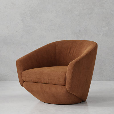 Jeryka 31.5'' Wide Swivel Down Cushion Barrel Chair