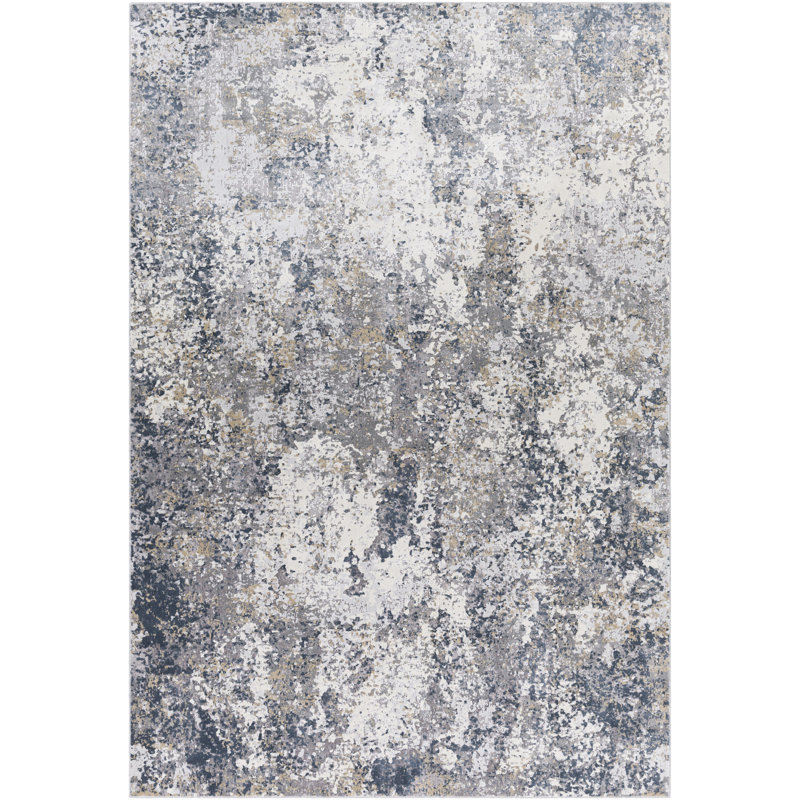 Tapis gris anthracite / gris clair Adelene, Rectangle 9 pi x 12 pi