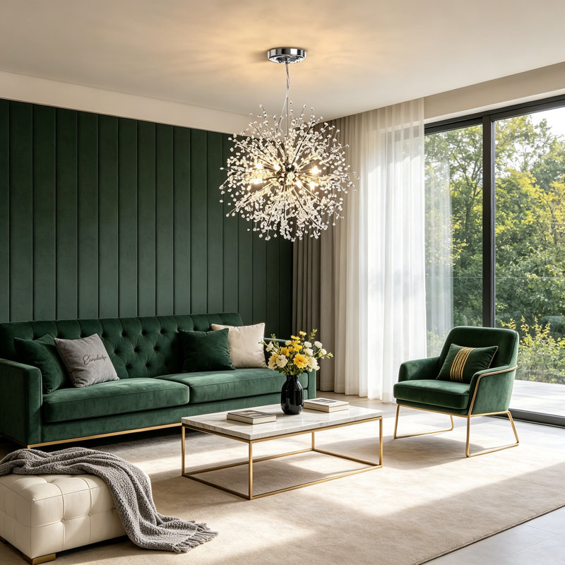 Alliee 8-Light Unique Crystal Chandelier with 8 Bulbs Included