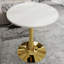 Table d'appoint ronde à plateau en marbre avec base piédestal conique (table seulement)-859725915-859725914