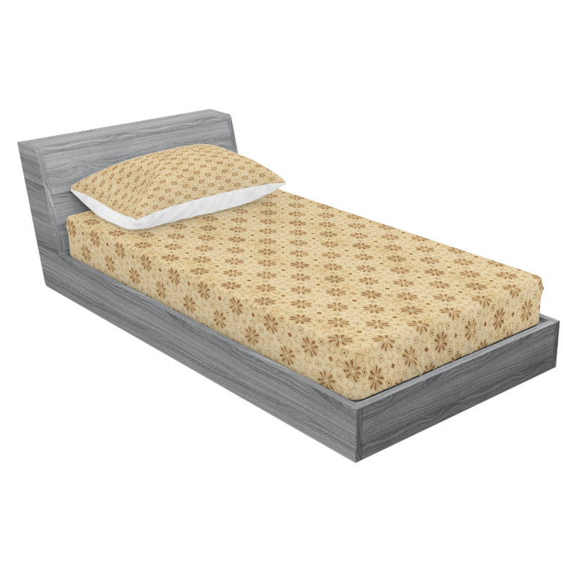 Microfiber Geometric Sheet Set, Twin Sheet Set with Fitted Sheet