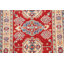 Tapis rouge en laine noué à la main à motif géométrique 3 pi 2 po x 4 pi 8 po