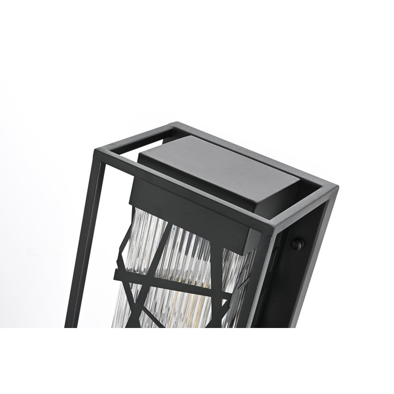 Razo 7 Inch Outdoor Wall Sconce in Black