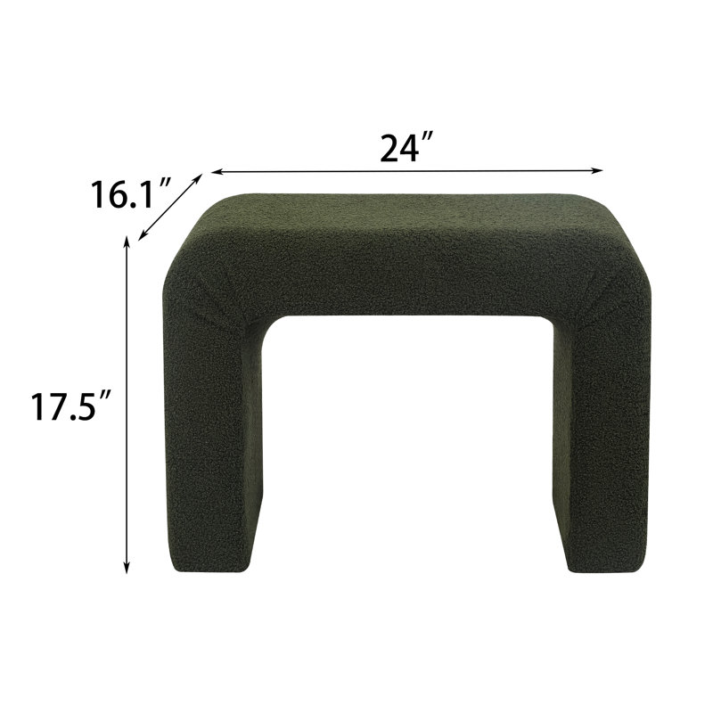 Repose-pieds 24 pouces avec repose-pieds Waterfall, Ours en peluche vert