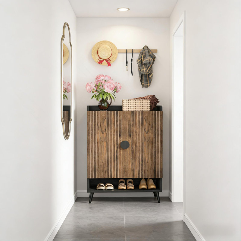 Armoire rustique, rangement rétro, armoire à chaussures pratique