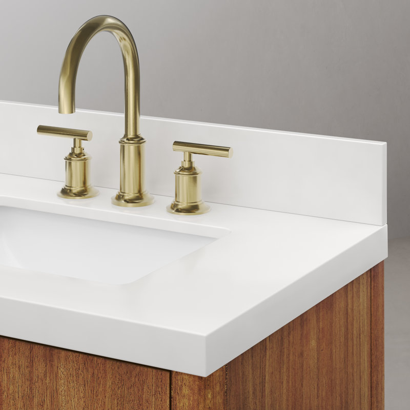 Sequoia 72 In. Double Sink Whitebrook Quartz Countertop Bath Vanity in Mango Wood With Chrome Faucet, Mango Wood, Gold