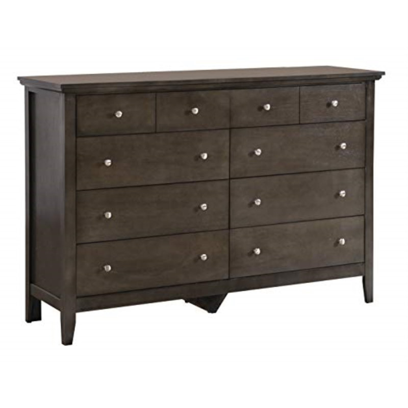 Hammond 8 Drawer 59" Double Dresser, Gray