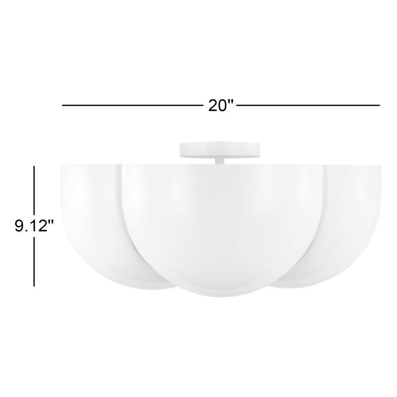 Cheverny 4 - Light Semi Flush Mount, Burnished Brass