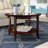 Wilfredo Round Solid Wood Coffee Table in Chocolate Oak