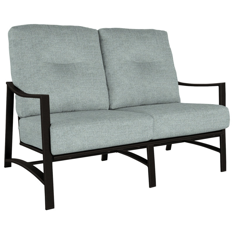 Avana Outdoor 2 - Seat Loveseat, Carbon Black, Sash Denim