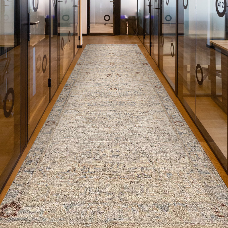 Tapis de couloir noué à la main, Tapis de couloir 2 pi 6 po x 8 pi