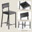 Set of 2 Upholstered Dining Chairs with Curved Backrest, Modern Kitchen Chairs with 26" Metal Legs & 330lb Capacity