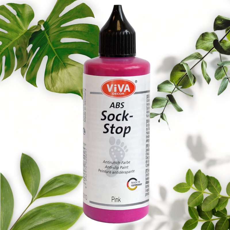 Pink Fabric Paint for Non-Slip Socks and Surfaces