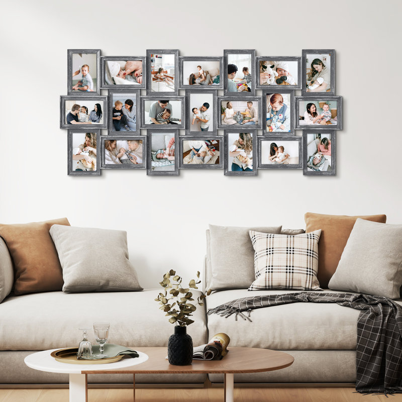 21 Opening Wall Gallery Picture Frame Set, Ash