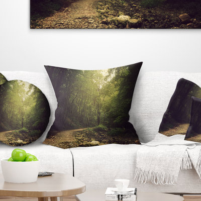 Wild Way into the Dark Forest - Forest Printed Pillow
