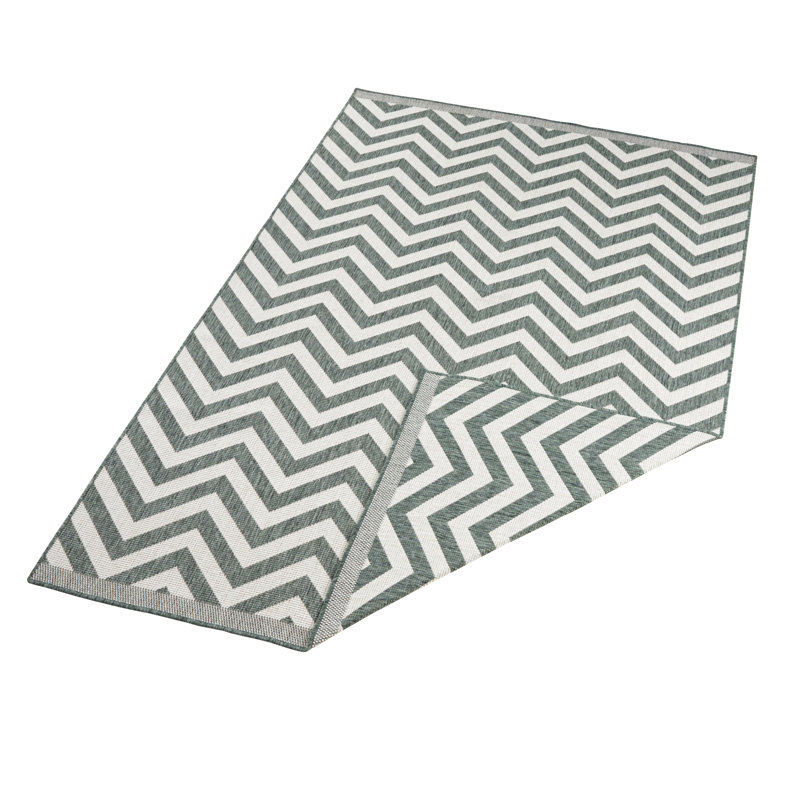 Palma flat-weave rug in green, Rectangle 160 x 230cm