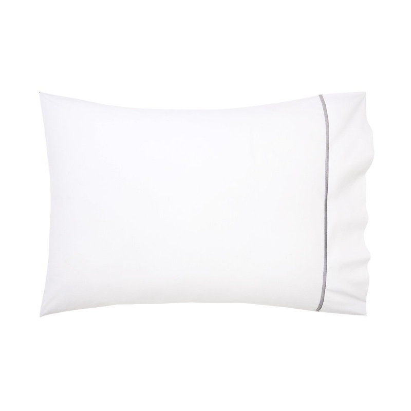 Athena Percale Pillow Case, Platine, Standard Pillowcase