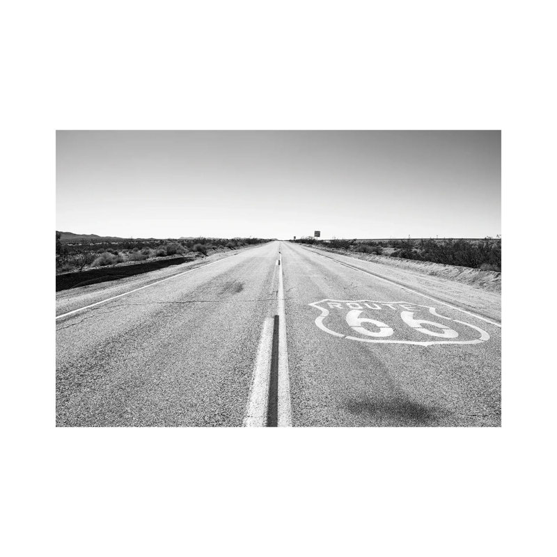Black Arizona Series - Amazing Route 66 - Wrapped Canvas Print, 101.6 cm H x 66.04 cm W x 3.175 cm D