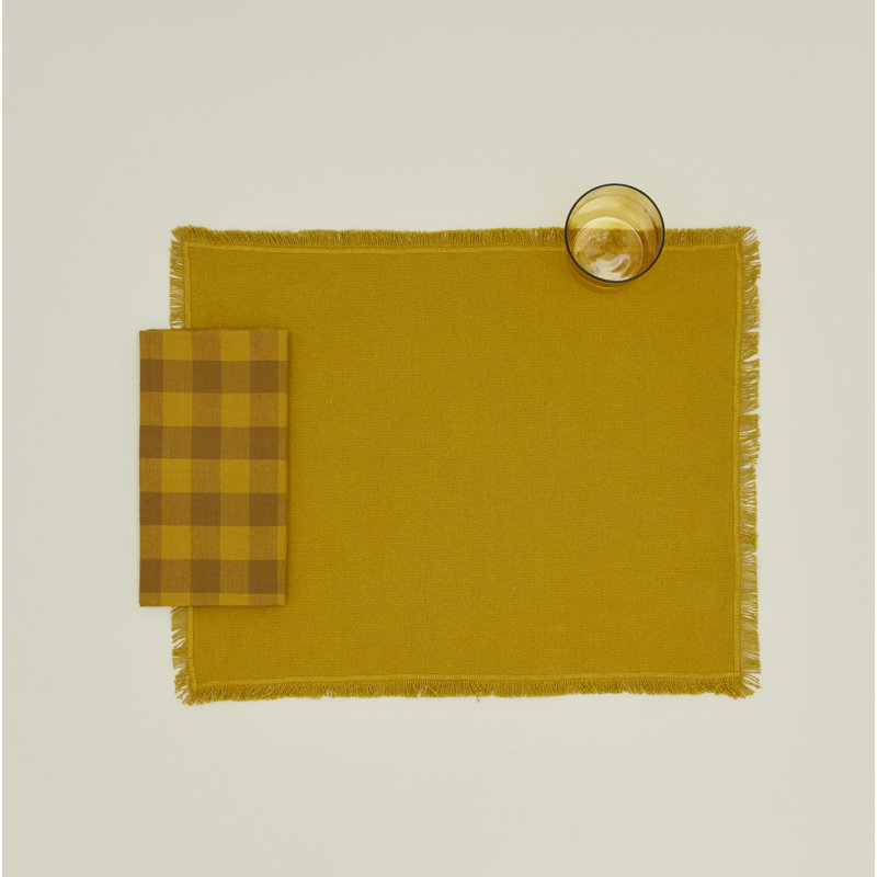 Essential 100% Cotton Napkins, Mustard/Bronze