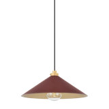 Clivedon Pendant in Aged Brass and Soft Studio Green by Mark D. Sikes
