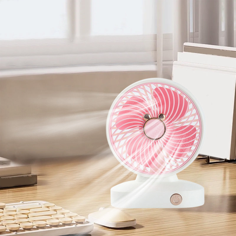 Ventilateur de bureau à 3 vitesses kbndieu, Pink
