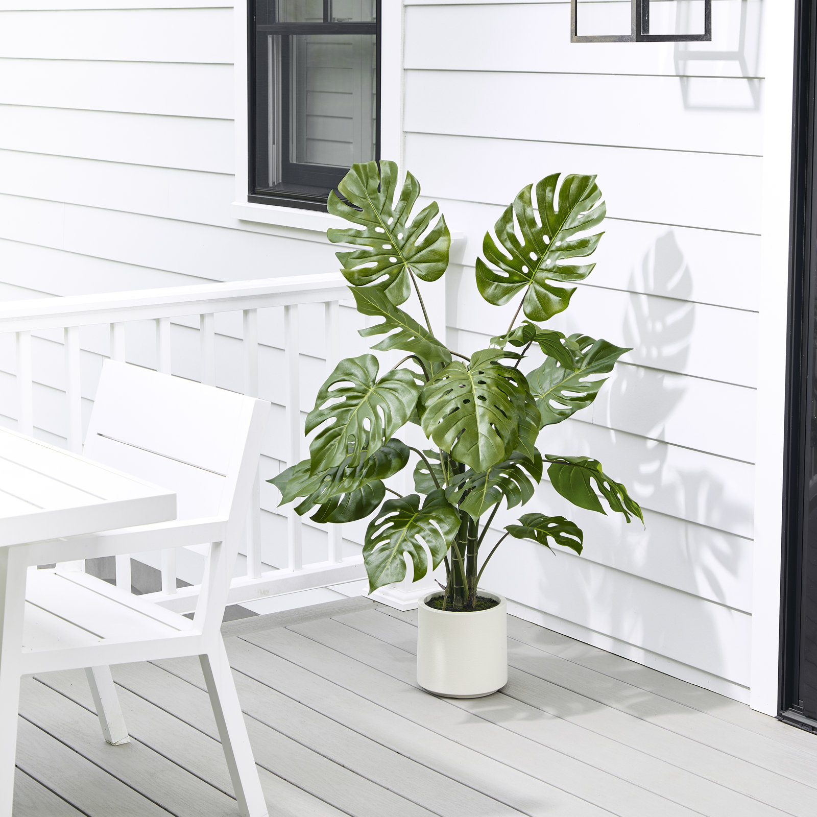 3' UV Potted Monstera Plant, 48 in x 27 in