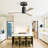 52 Inch Modern Flush Mount Ceiling Fan With Led Light And Remote Control, 3 ABS Blades Noiseless Reversible DC Motor For Patio Living Room
