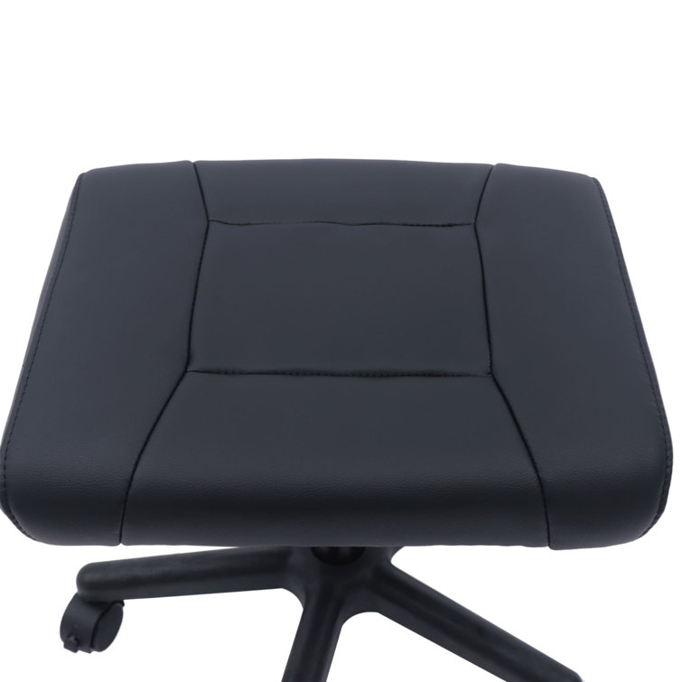 Adjustable Footrest Office Foot Stool with Wheels Ergonomic Foot Stand for Car Desk Home Black Cncest