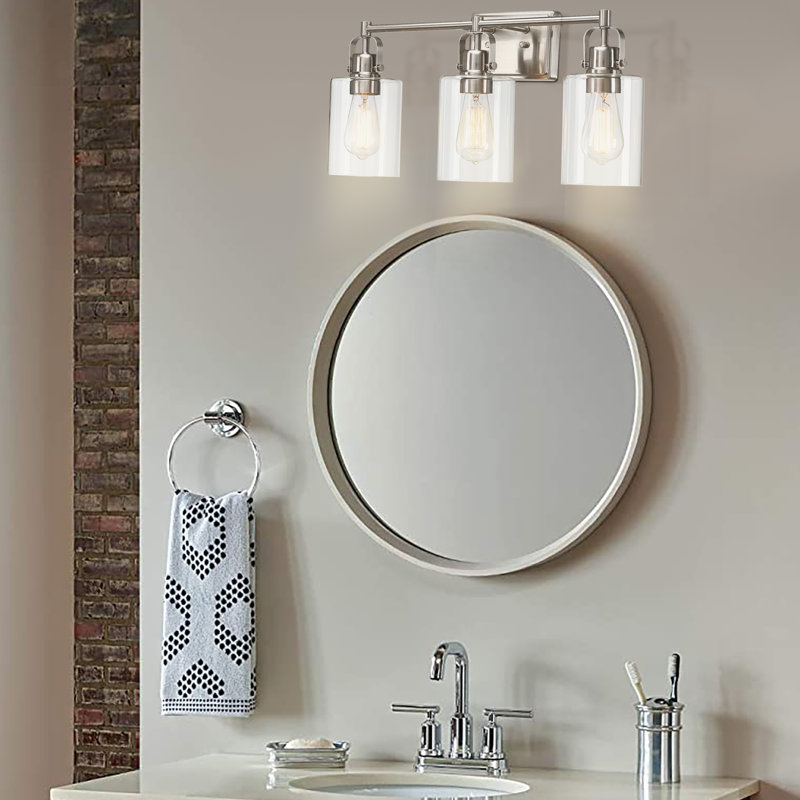 Siedentopf Dimmable Vanity Light, Brushed Nickel, 3