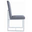 Ensemble de chaises grises à base cubique (ensemble de 2)