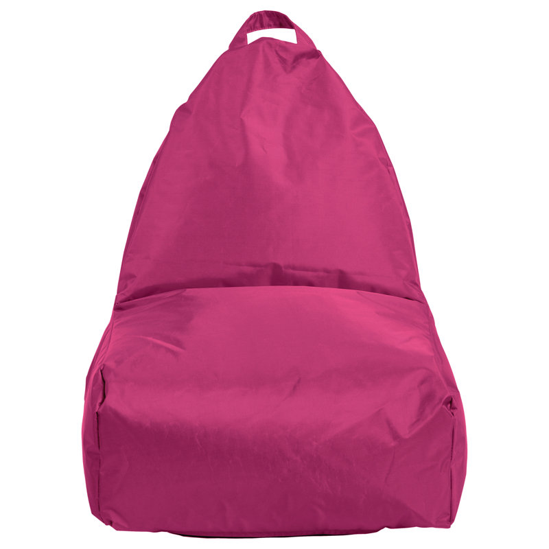 Cali Soft Seating Small Bean Bag Chair, Raspberry Nylon