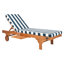 Chaise longue simple inclinable en eucalyptus avec coussins 78,70 po Jivera-294204705-294204717
