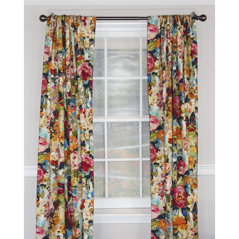 Martella Cotton Blend Room Darkening Curtain Pair, 48" W x 84" L