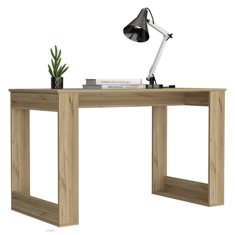 Computer Desk Albion With Ample Worksurface And Legs, Light Oak