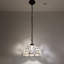 Luminaire suspendu Klima Tiffany avec fleurs en vitrail blanches DEL incluse l 12 po x P 12 po x H 60 po
