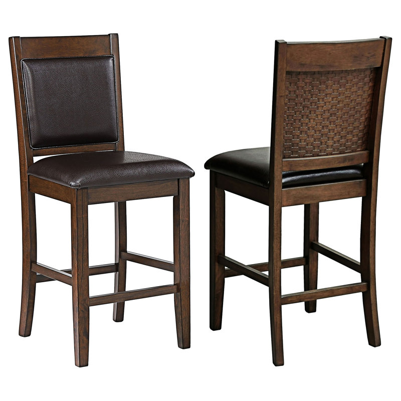 Chaise de comptoir rembourrée (ensemble de 2)