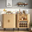 Bar 28 "cannelé avec portes tambour et rangement pour le vin-64800823