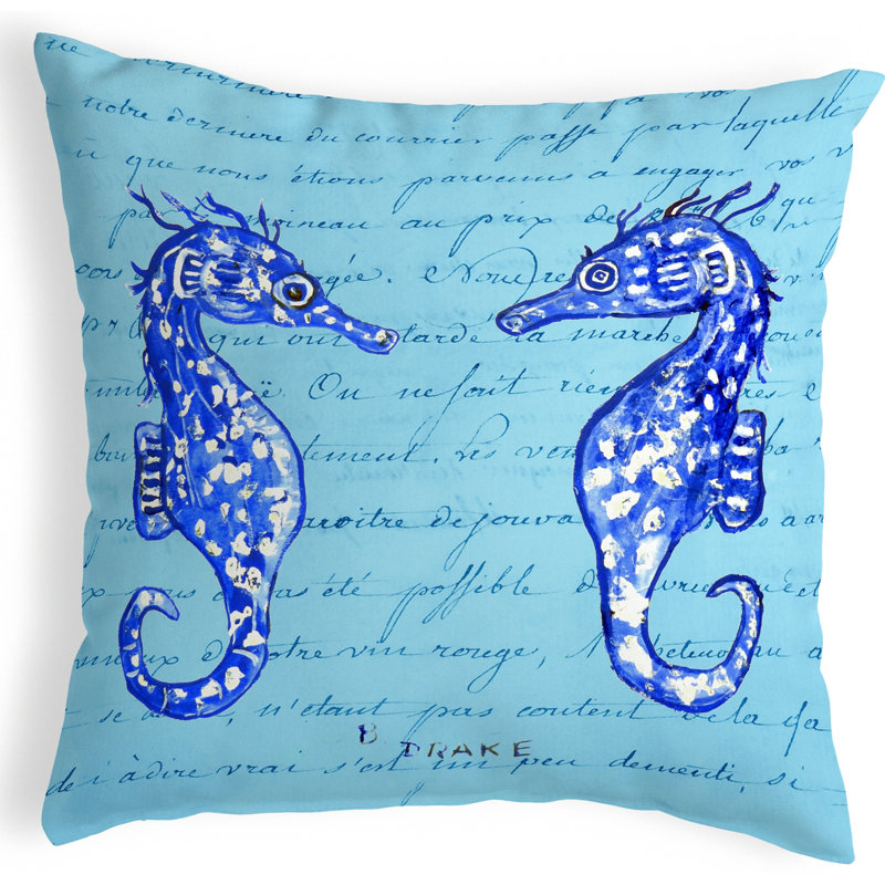  Housse de coussin d'extérieur carré Sea Horses