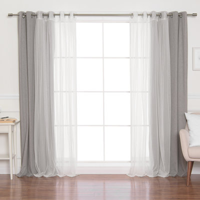 Paire de rideaux occultant en polyester Fortson Max