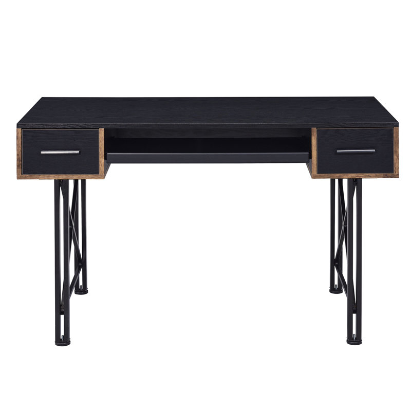 Bureau d'ordinateur Settea, Noir, noir, noir, noir