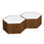 Table basse polyvalente Hexagonal Country Vintage