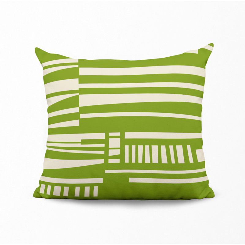 Housse et insert de coussin décoratif en polyester, L 15 po x H 15 po, Chartreuse