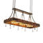 60" Long Steamboat 3 Light Pot Rack