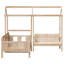 Day Bed And Bench Set With Roof Without Mattress-158061126