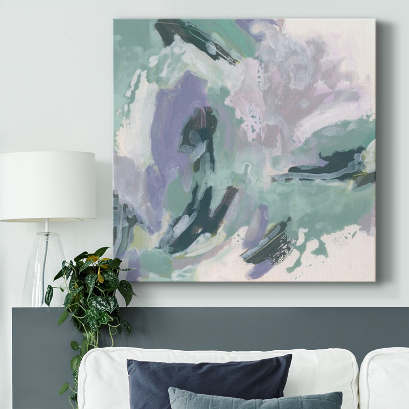 Marbled Periwinkle IV-Gallery Wrapped Canvas, 8" H x 8" W x 1.5" D