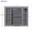 Meuble-lavabo de salle de bain avec lavabo supérieur, armoire à miroir, armoire de rangement moderne avec 2 portes à fermeture douce et 2 tiroirs, meuble-lavabo simple-115688516